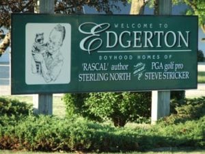 Edgerton WI Homes for sale city sign