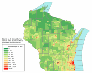Wisconsin Population Map
